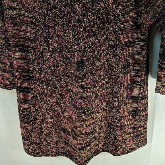 Studio Works Petite Knit Sweater 3/4 Sleeves Multicolor Womens PM M Medium - Picture 9 of 12